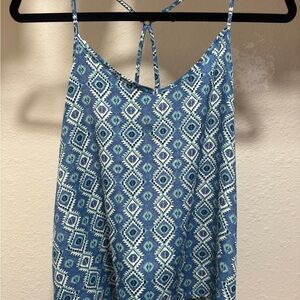 Hollister Blue Geometric Patterned Women's Top